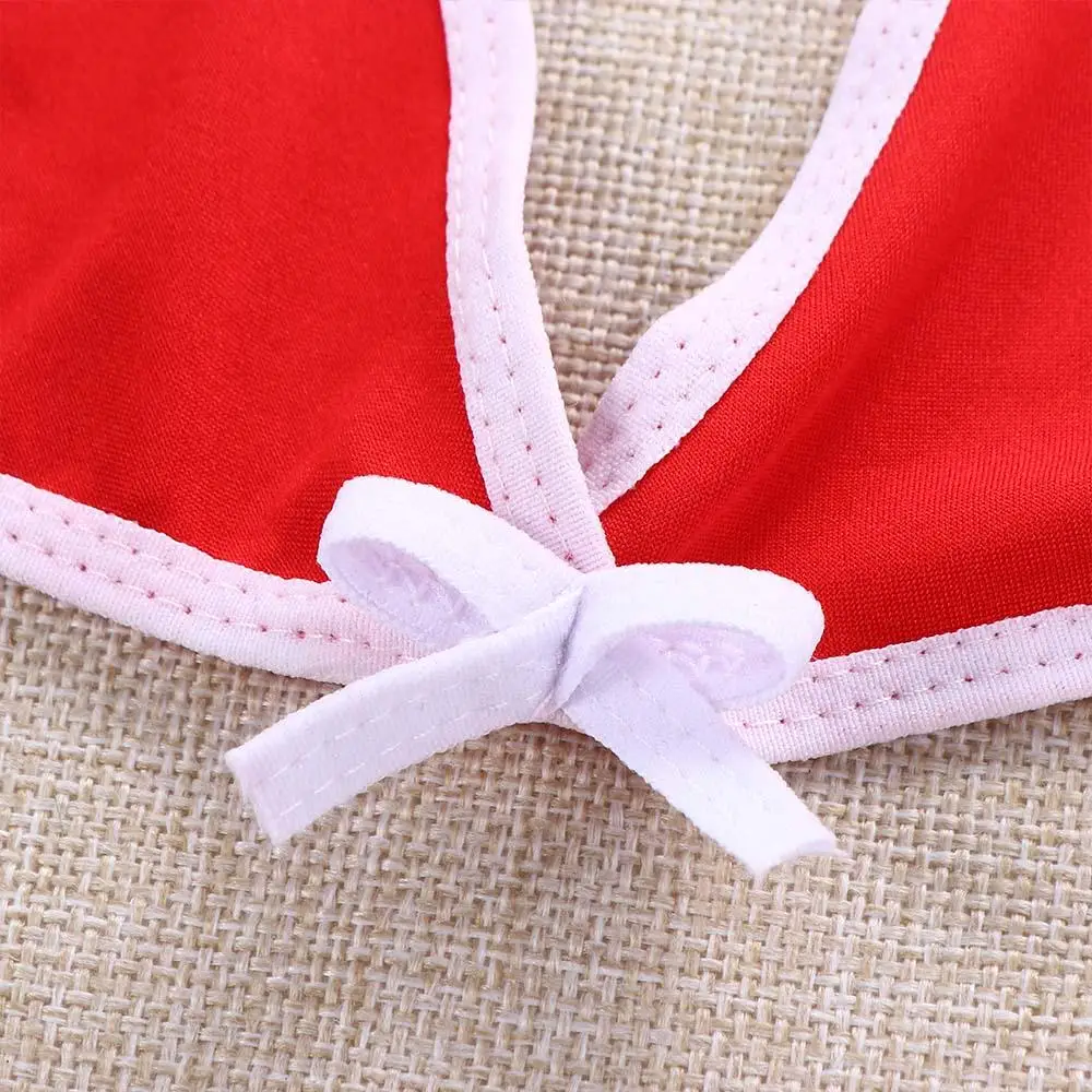 Women Simple Biquini Halter Neck Strap Cosplay Solid Color Swimsuit Bikini Sets Bathing Suit Swimwear