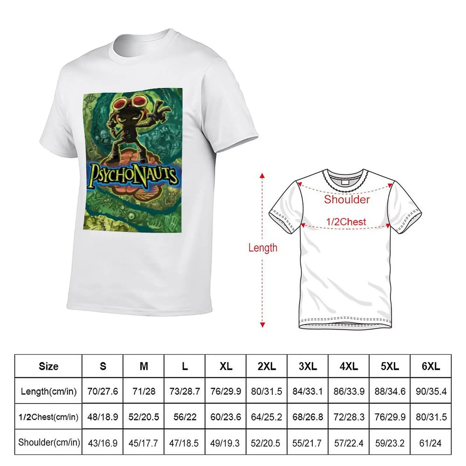 Psychonauts T-Shirt t shirts for man graphic funny man t shirt luxury T-Shirt