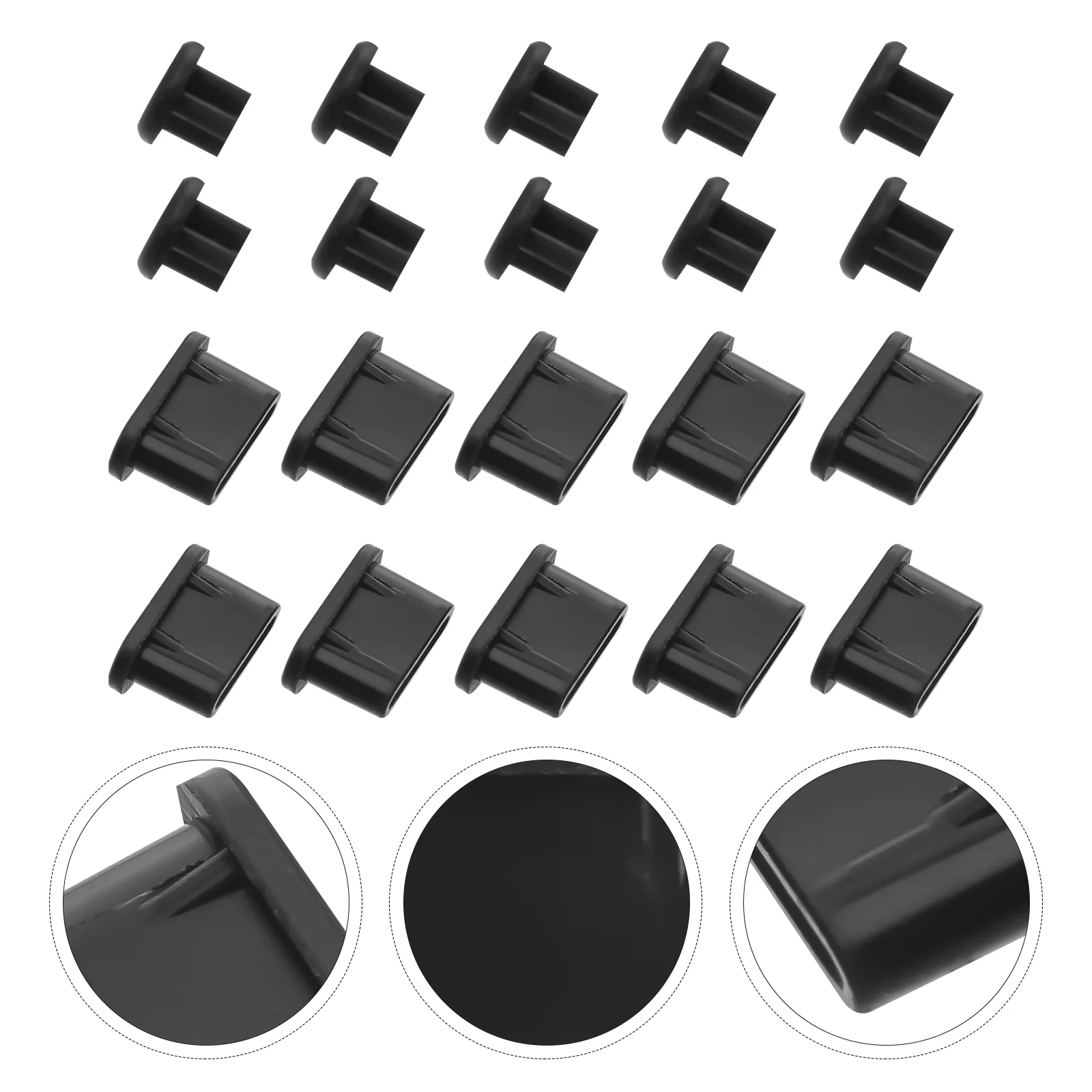 10 par wtyczek słuchawkowych 35 mm i wtyczek portów typu C do telefonów Laptop PC (czarny) wtyczka słuchawkowa