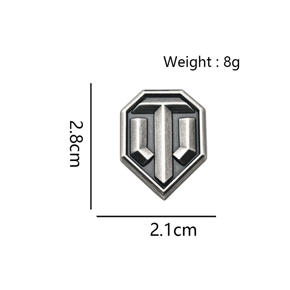 World of Tanks Metall-Emaille-Anstecknadel WOT-Spiel-Logo-Brosche Militärisches Schild-Abzeichen Reversnadel Gamer-Geschenk Itabag-Schmuck – Detail 2
