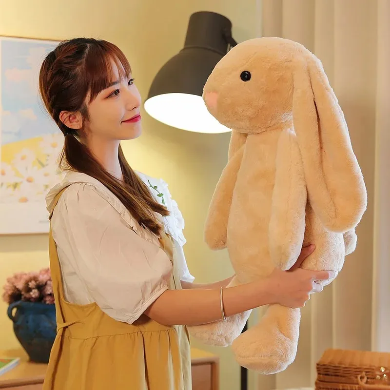 1/2PCS Plush Bunny Sleepy Soothing Bonnie Shy Pink Plush Bunny Doll Kids Gifts Bedroom Plush Decorations