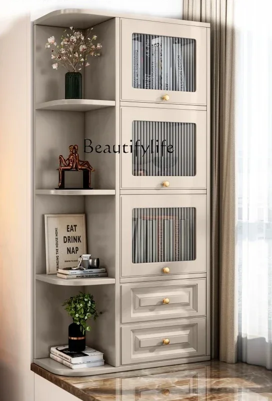 Bay Window Storage Small Bookcase Bedroom Balcony Storage Corner Storage Cabinet