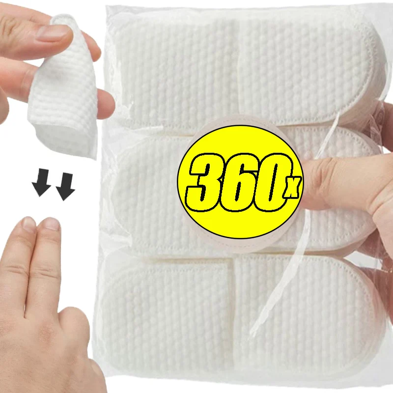 120/360Pcs U-shaped Makeup Removal Cotton Pads Disposable Removal Cleansing Soft 80G Pearl Embossing Cotton Pads Skin Care Tools