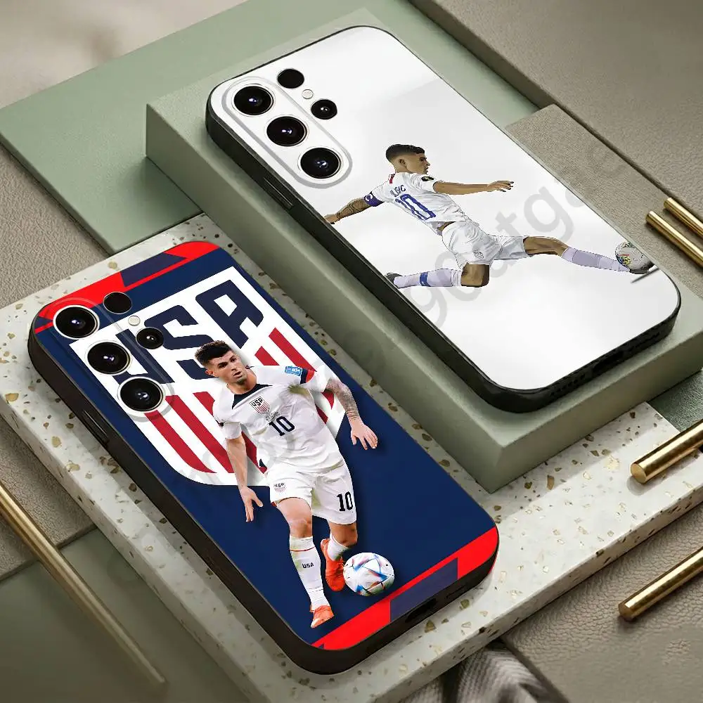 

Christian Pulisic USA 2026 Phone Case For Samsung S20,21,22,23,24,25,26 Ultra,Plus,Lite Black Soft Cover
