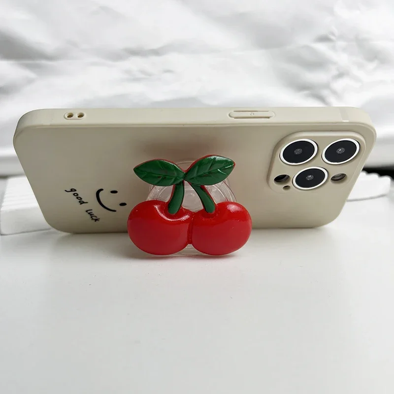 

3-стильная креативная подставка для телефона с фруктами | Выдвижной мини-держатель для телефона на воздушной подушке с вишней, клубникой, ананасом, универсальные аксессуары