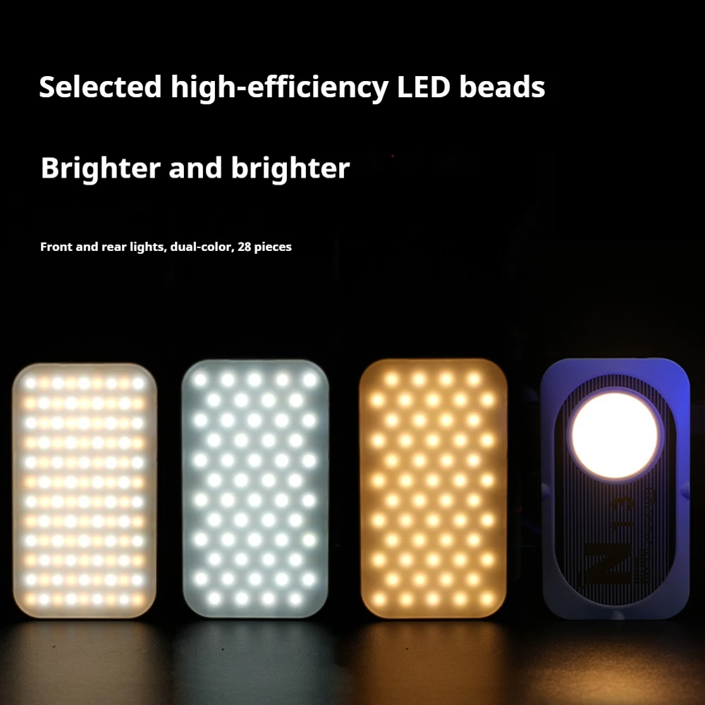 LED Fill Lamp Selfie Light 1200Mah Rechargeable Clip-on live video Light 3 Light Modes For Cell Tablet Laptop PC Universal lamp