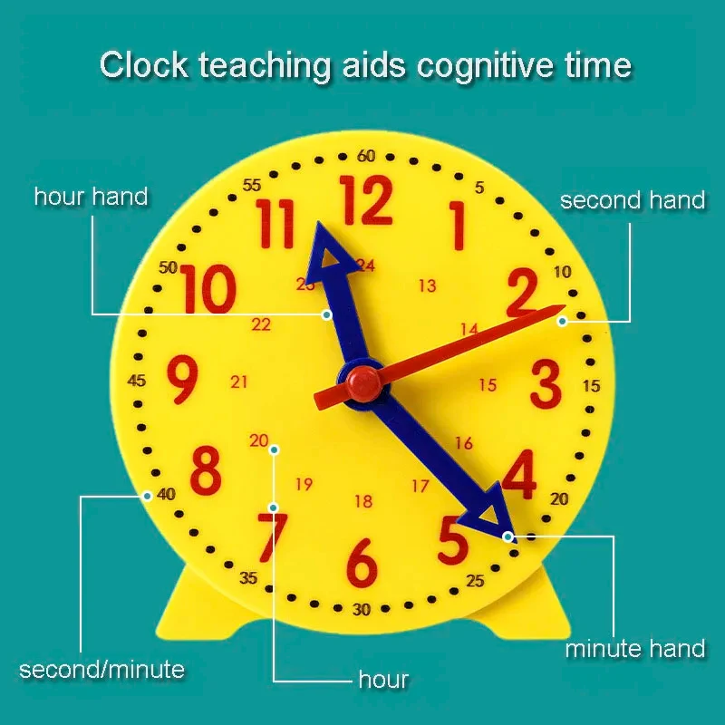 Colorful Montessori Clock Toy: A Fun Early Learning Tool to Help Children Tell Time
