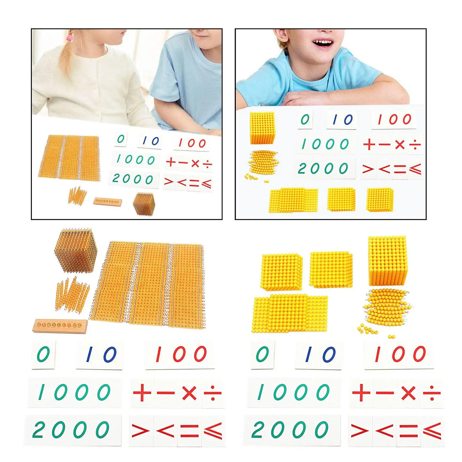 

Montessori Math Toys Hands on Ability Kids Mathematics Learning for Children