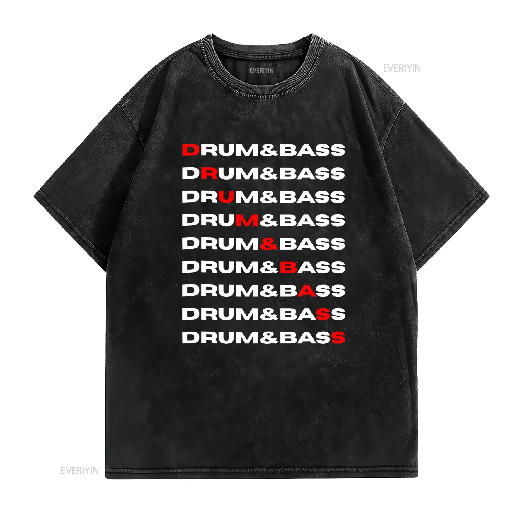 Drum And Bass T Shirt Edm Rave Festival Dj Underground Ravewear Party Culture Dnb Lover vintage Washed Unisex Slightly