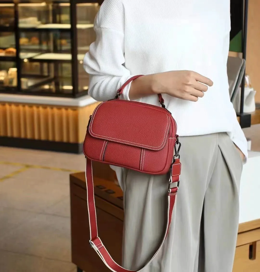 

2026 Spring/Autumn New Genuine Leather Handbag/Shoulder Bag, Fashionable Crocodile Pattern Crossbody Bag for Women's CommuterBag