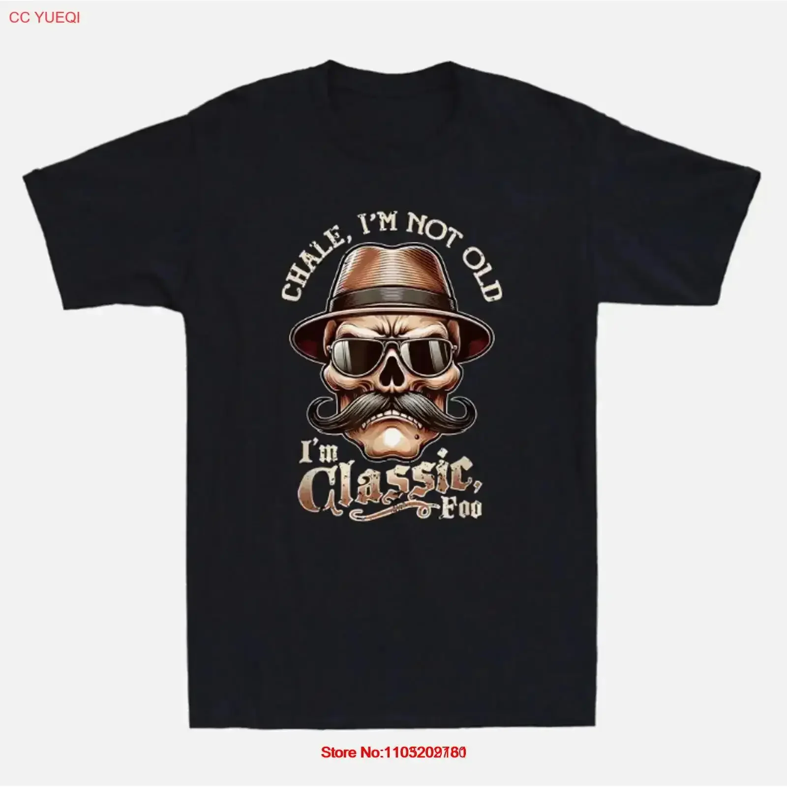 

Chale I'm Not Old Classic Foo Cholo Забавный бородатый череп с цитатой Мужская футболка винтажная стираная модная повседневная универсальная винтажная футболка