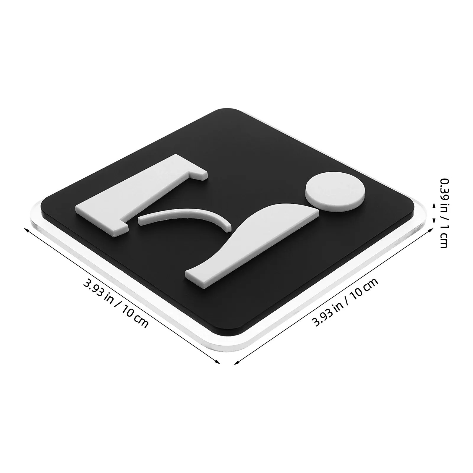 Self Adhesive Acrylic Men Toilet Sign Bathroom Wall Decoration Waterproof Scratch Resistant Minimalist Door Art for Hotel Office