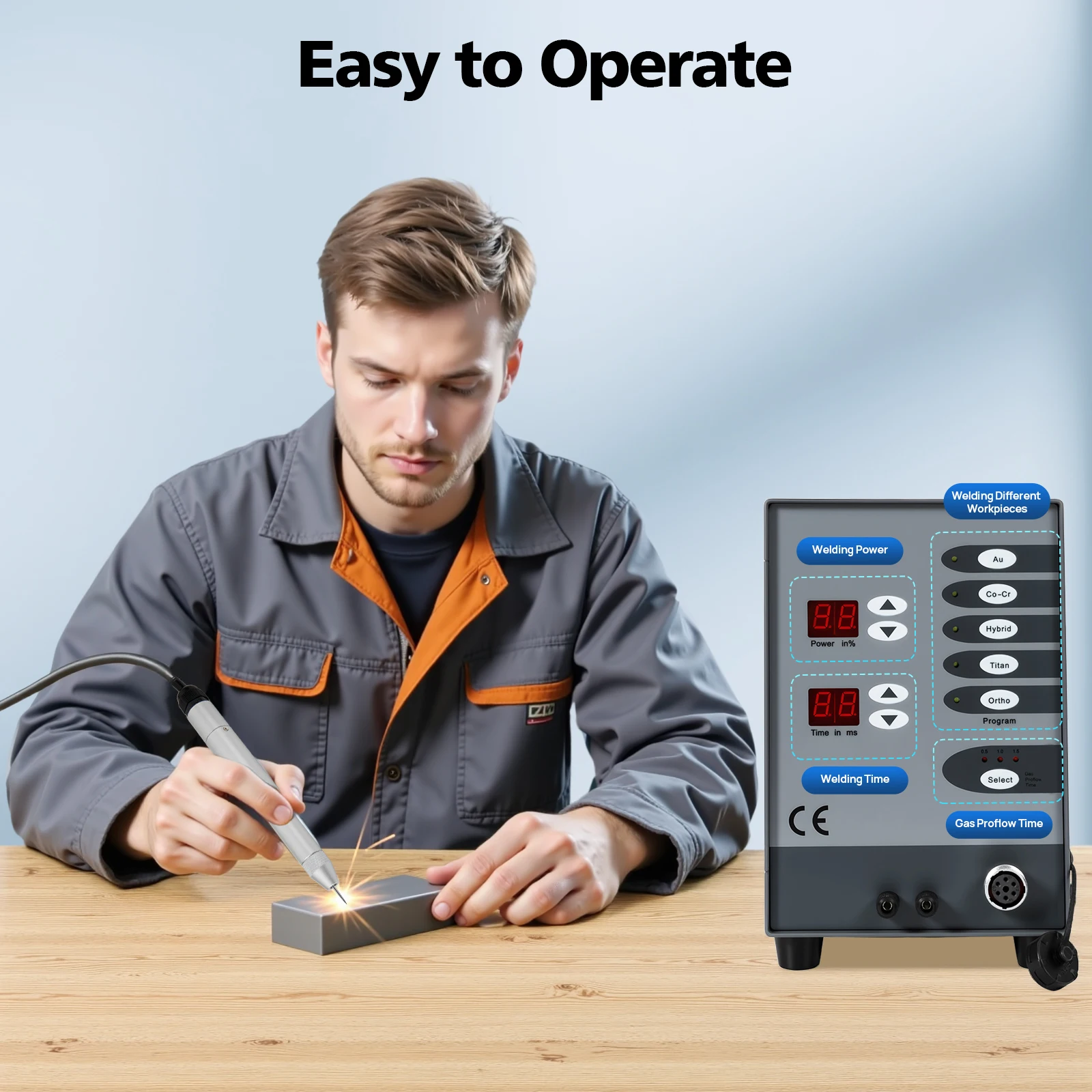 

100W Jewelry Welding Machine, Pulse Argon Arc Welder Electric Soldering Machine Jewelry Repair Tool Kit w/Workbench & LCD Screen