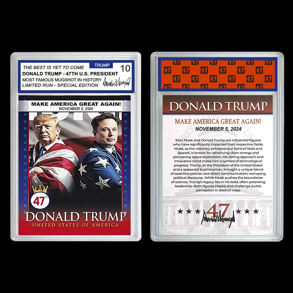 2024 United States 47th President Donald Trump Rating Card Trump Victory Trading Card Collected Fans Gift