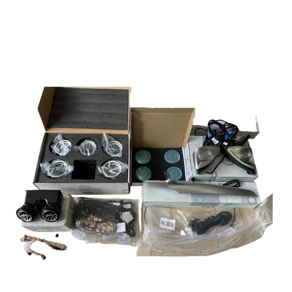 

For Mercedes-Benz C-Class W205 GLC X253 AC Air Vent 64 Colors 5pc Air Vent Trim LED Ambient Lighting Speaker Illuminated Cover