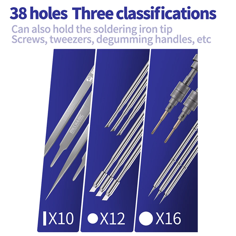 ميكانيكي R38 للتدوير صندوق تخزين الأدوات متعدد الوظائف للهاتف المحمول والكمبيوتر إصلاح المسمار الملقط أدوات التخزين #2