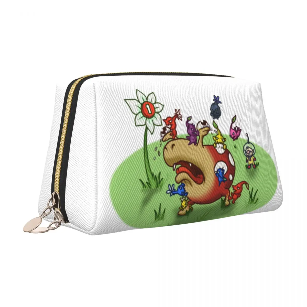 Travel Animated Cartoon Games Pikmin Attack Toiletry Bag Portable Makeup Cosmetic Organizer Women Beauty Storage Dopp Kit Box