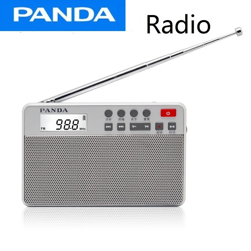 PANDA 6207 Radio FM AM 2 Waveband TF Card MP3 Play Lithium Battery Automatic Channel Selection Portable Semiconductor