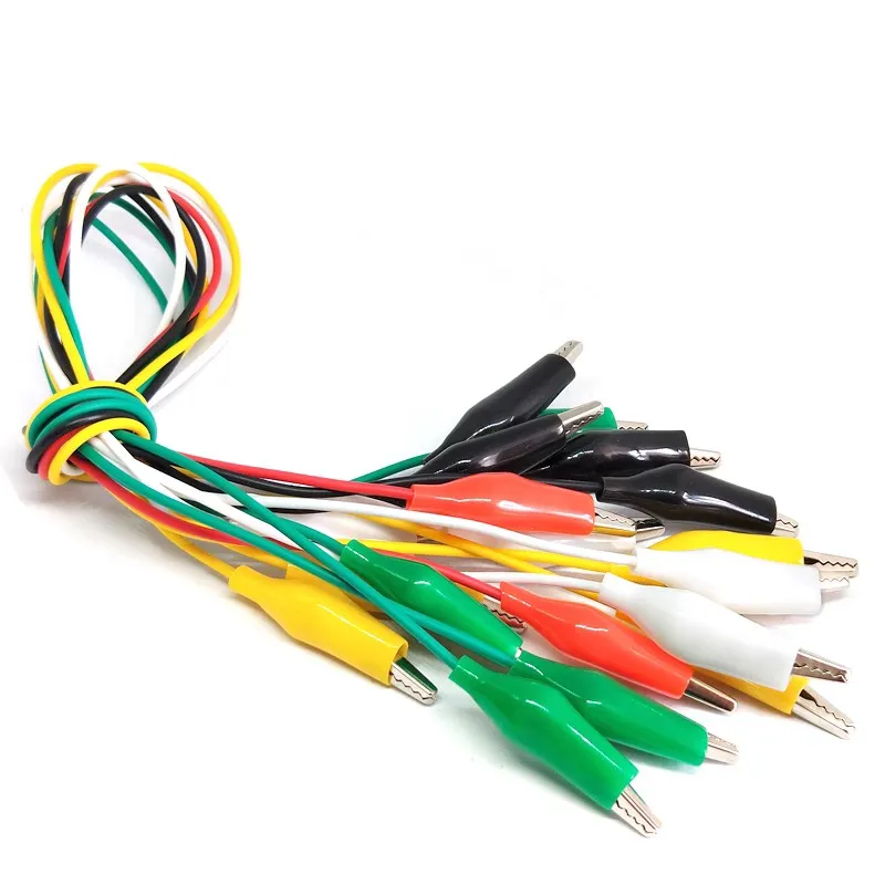10pcs/set Electrical Alligator Clips DIY Test Leads Alligator clip Double-ended Crocodile Clips Roach Clip Test Jumper Wire kit