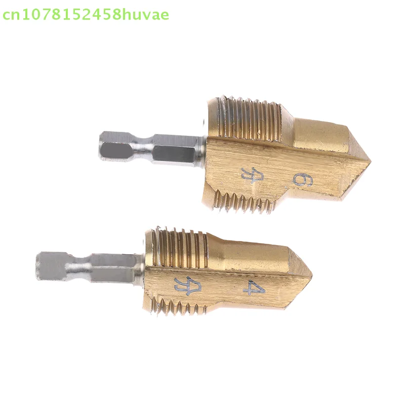 1/2 Pcs 4/6 Point PPR Water Pipe Drill Bit Hexagonal Handle Hole Opening Step Drilling Punching No Slipping