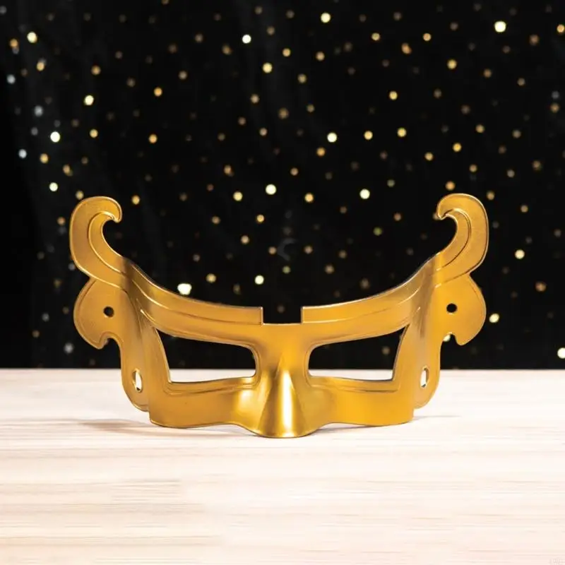 49mf Tajemnicza maska ​​Sanxingdui Styke Trwała lekka plastikowa pół twarzy dla dorosłych kobiet mężczyzn na Halloweenowe