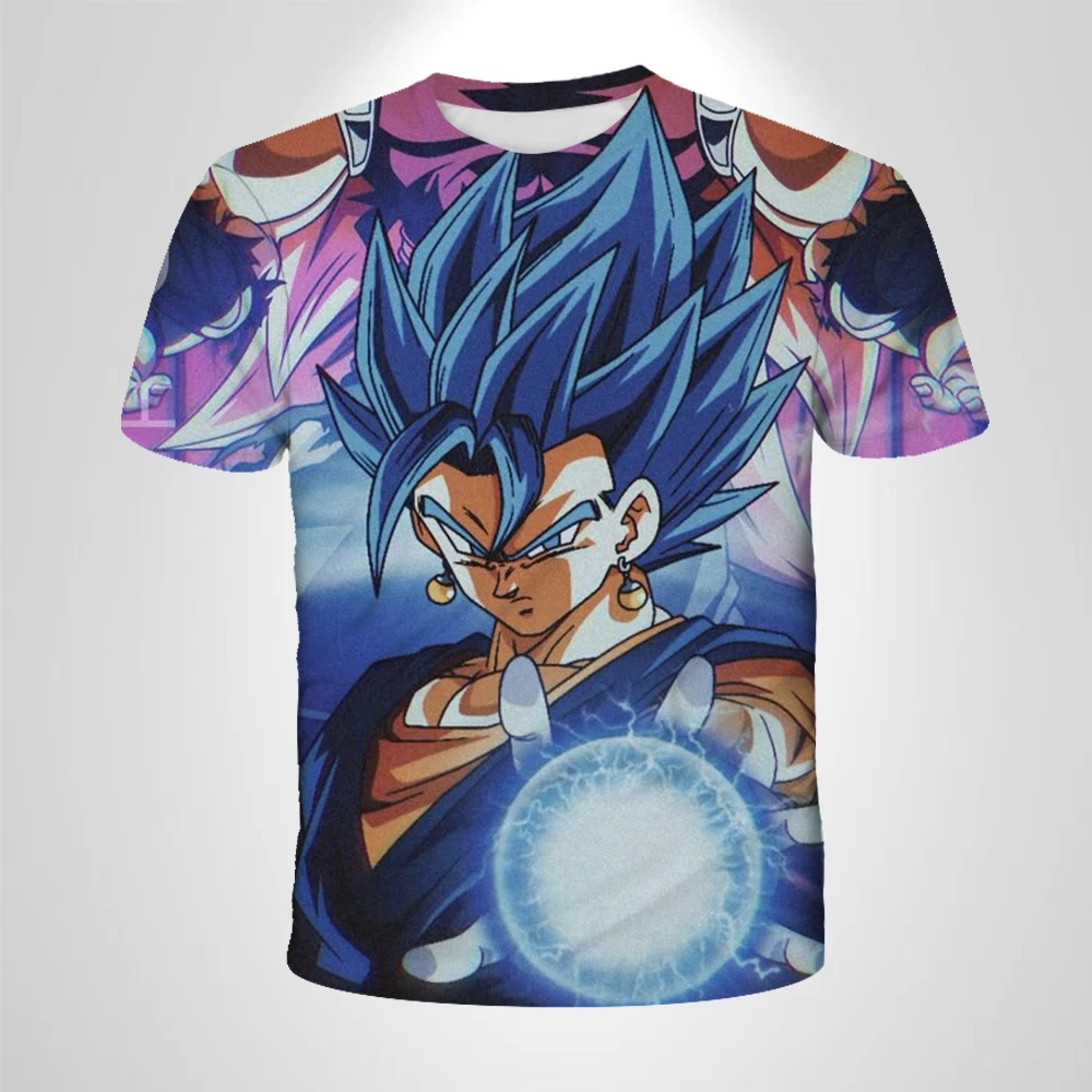 Kinder-T-Shirt, Sport-Oberteil, cooles japanisches Anime-T-Shirt mit Dragon Ball Z Goku-Motiv, atmungsaktives, kurzärmeliges Saiyan-Herren-T-Shirt mit kurzen Ärmeln – Detail 5