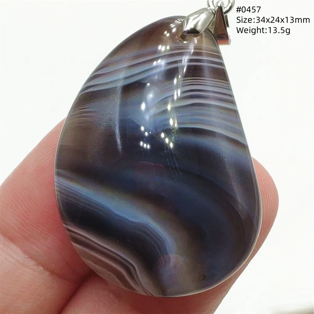 MUKO GEMS Persian Agate Pendant Necklace Brown 8