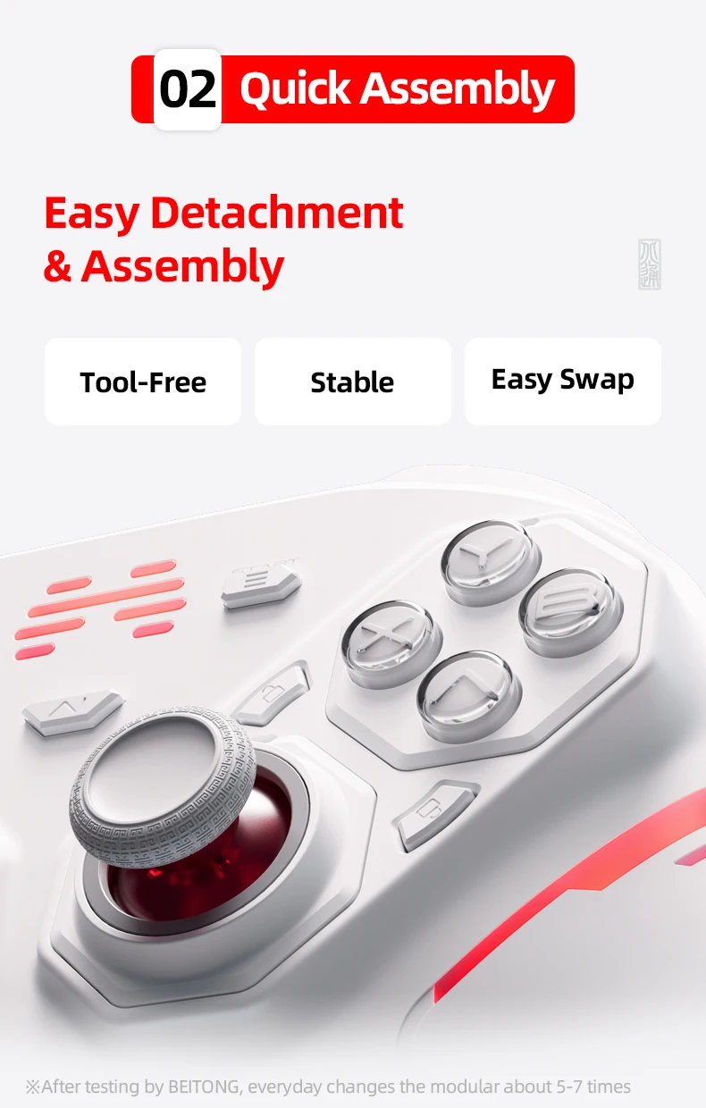 BEITONG PanGu Anpassbarer Modularer Controller Kabelloser Bluetooth-Gamepad Individualisierbarer Gaming-Controller für PC/NS2/Mobilgeräte/Steam – Detail 8