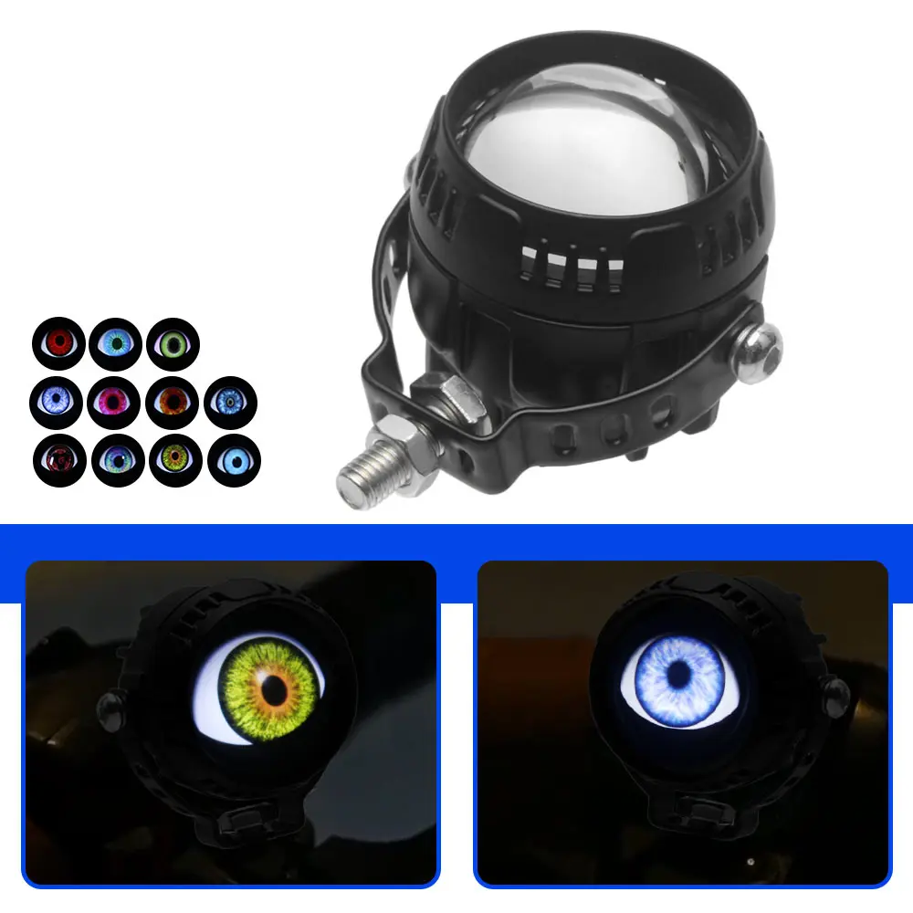 Devil's Eye-Lampen mit kabelloser Steuerung, passend für 8–13 mm Montagelöcher, für Motorrad, Elektrofahrrad, ATV, UTV, LED-Akzentlicht