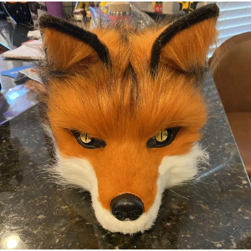 

Реалистичные маски волка на пол-лица из искусственного меха: собачьи, лисьи, оборотней, животные. Новинка для косплея, реквизит для костюмов, маскарадные маски.