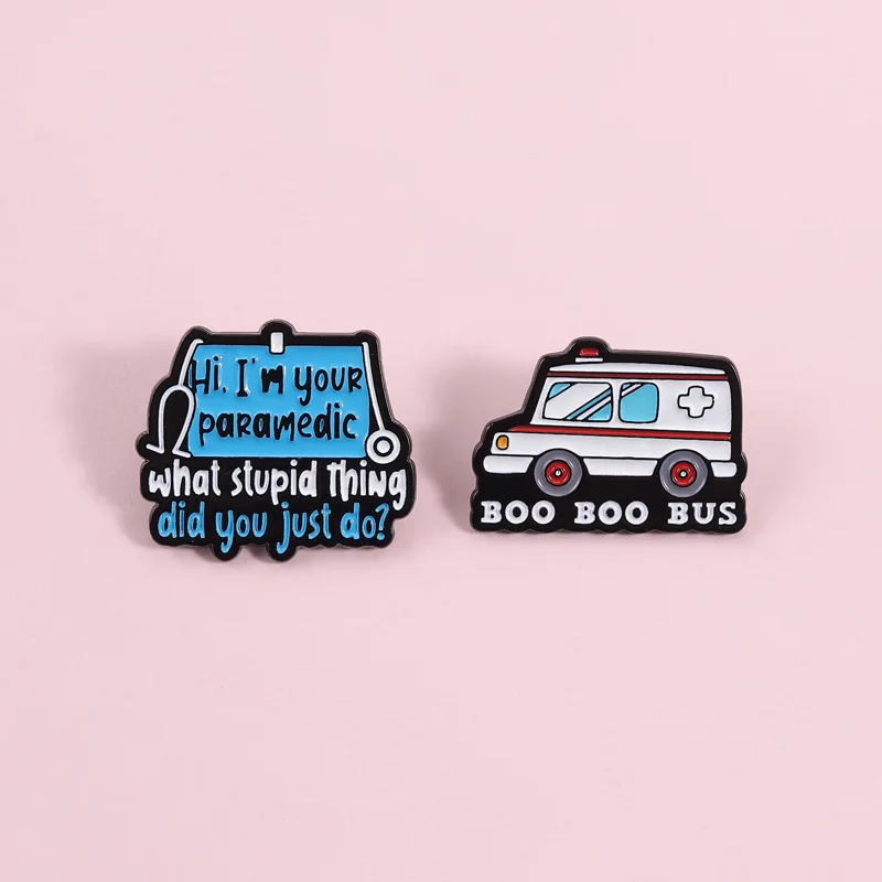 Funny Paramedic Enamel Pin Set 