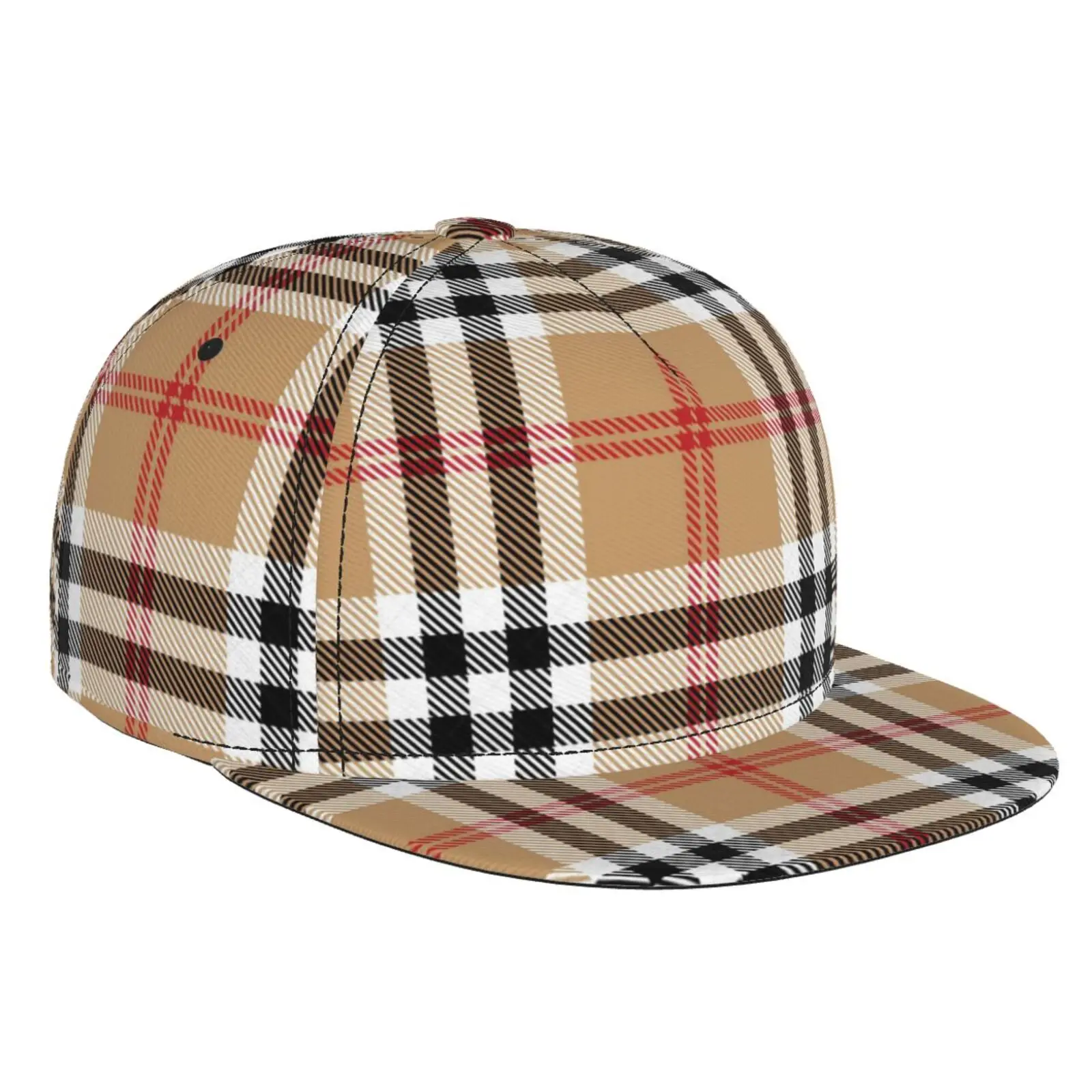 New Unisex Check Stripe Retro Baseball Hats Outdoor Sunshade Casual Breathable Classical Peaked Caps Versatile Fashion Trend Ins