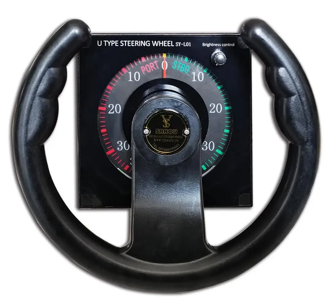 SZGCC Marine SY-L01 U-shaped Follow-up Steering Aluminum Wheel for Ship Boat