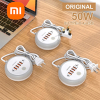 Xiaomi 50W Power Strip Multi Port USB C Socket Type C Fast Charging Wall Charger USB Adapter For iPhone Mobile Phone Charger