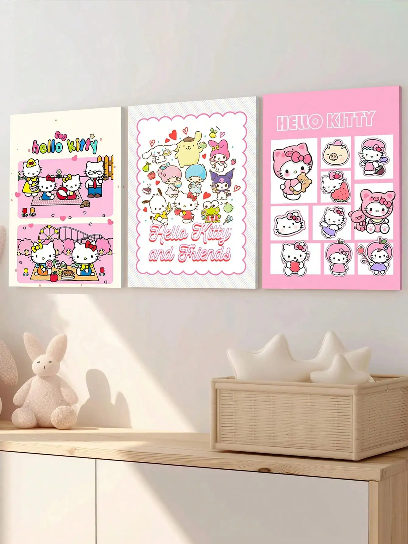 

Modern Sanrio Hello Kitty And Friends Anime Cute Cartoon Poster Canvas Painting Art Paper Coffee House Bar Room Wall Decor