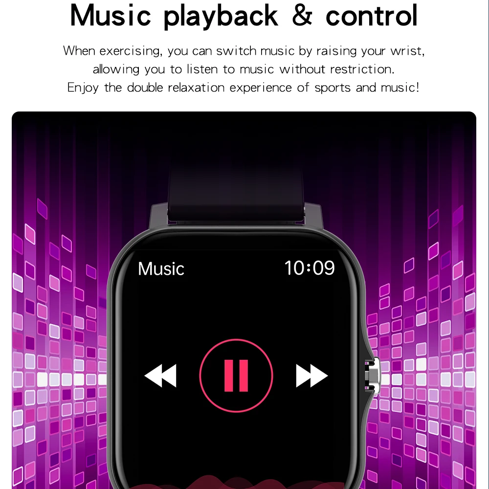 696 ساعة ذكية للرجال والنساء هدية كاملة شاشة تعمل باللمس ساعات اللياقة البدنية الرياضية بلوتوث دعوة Smartwatch الموسيقى سيدة ساعة اليد