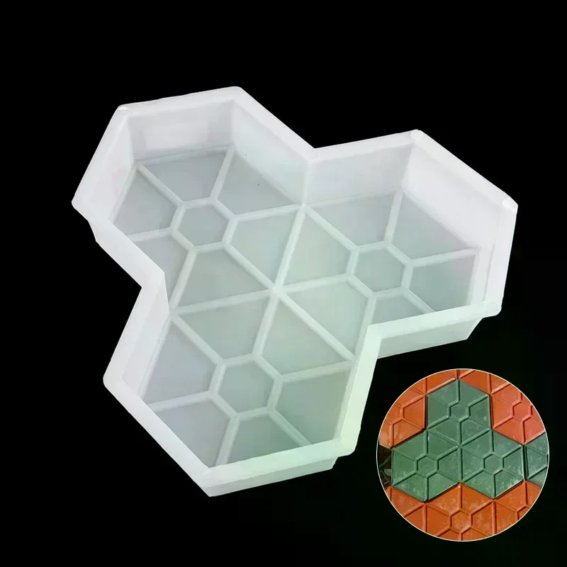 Leaf Path Maker Concrete Molds Garden Pavement Road Paving Brick Mould DIY