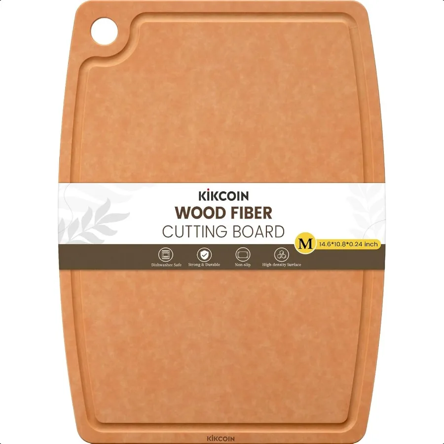 

Wood Cutting Board Cutting Boards for Kitchen Dishwasher Safe Nonslip Chopping Board with Juice Groove Wood Fiber Composite Cut