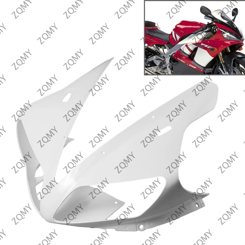 

Передний верхний обтекатель (капот) для мотоцикла Yamaha YZF-R1 2002-2003, белый, неокрашенный, из литого АБС-пластика, комплект деталей кузова