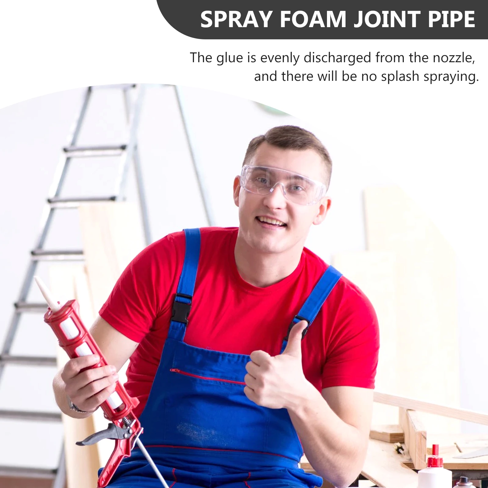 50Pcs Foam Tube Nozzle Seam Filling Durable Plastic Caulking Tube Replacement Practical Spray Glue Application
