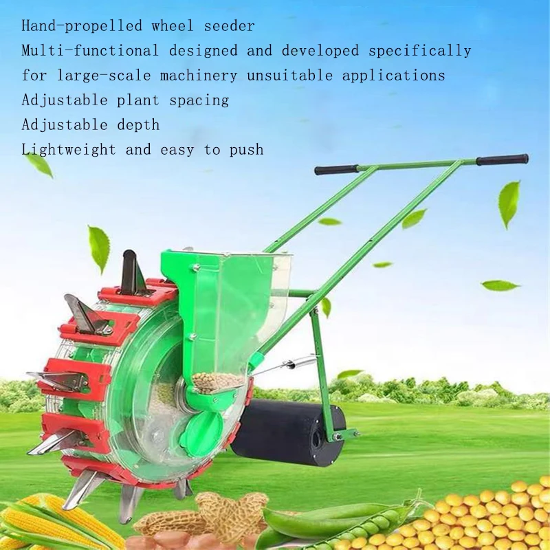 

Corn Peanut Soybean Vegetable Sowing Multi-function Hand-push Seeder Drum Seeder Small Multifunction Hand Sowing Machine