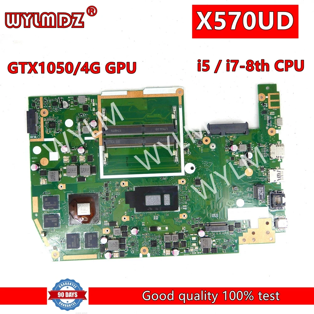 

X570UD GTX1050/4G i5 / i7-8th CPU Mainboard REV2.0 For Asus YX570U YX570UD X570U FX570U FX570UD laptop Motherboard Tested