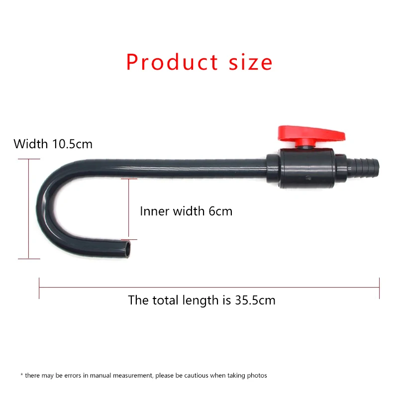 Tubo de llenado de agua para peces, tubo de llenado de agua para acuario, tubo de recarga de agua superior automático montado en la pared en forma de U