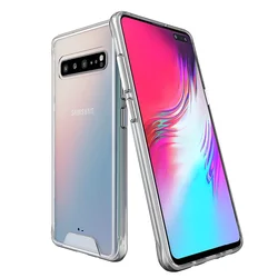 삼성 갤럭시 S10 플러스 5G S10Plus용 스페이스 투명 케이스 소프트 TPU + 하드 PC HD 클리어 쉘 하이브리드 충격 방지 커버
