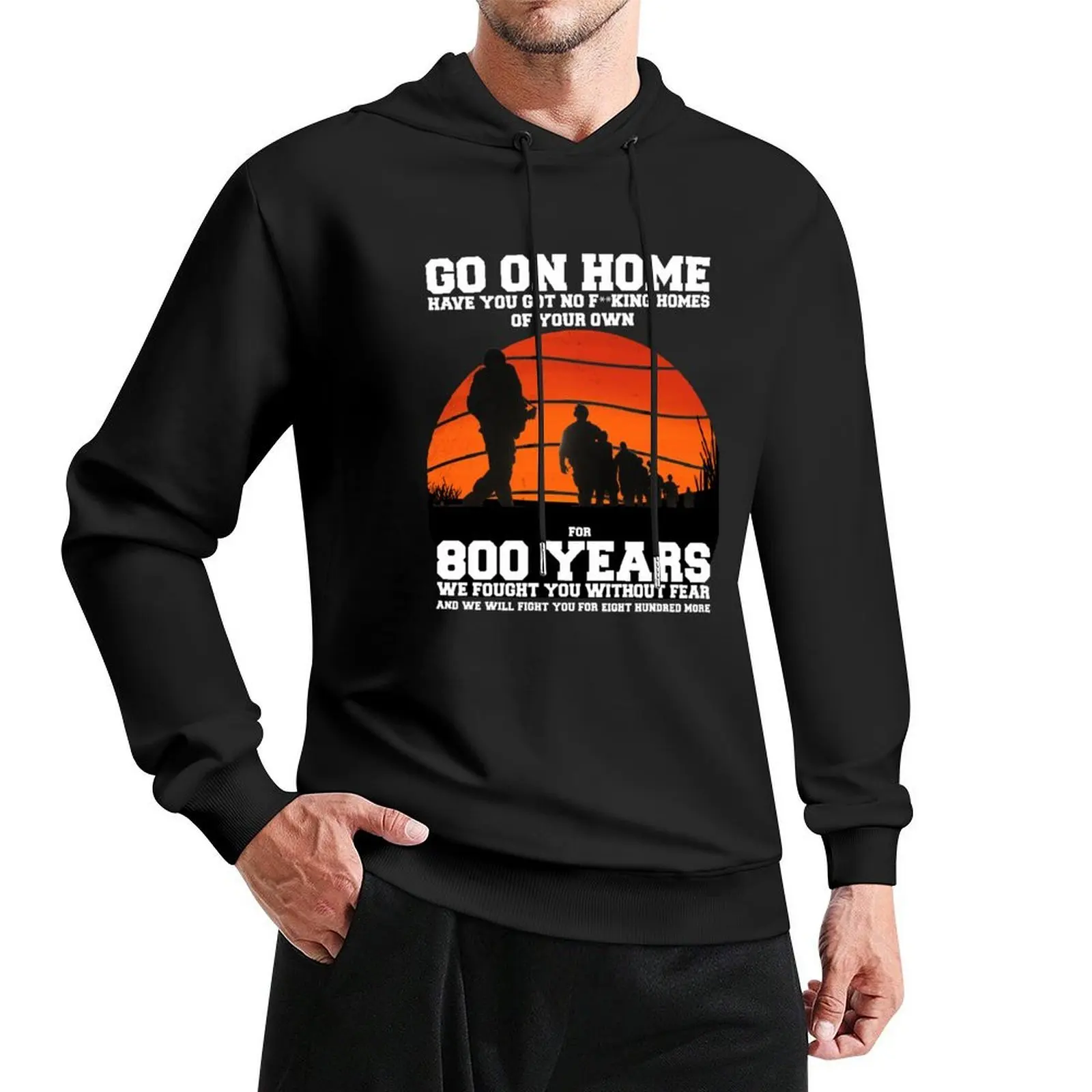 Go On Home - The Wolftones Hoodie mens clothes autumn men's clothing men's clothes oversized hoodie