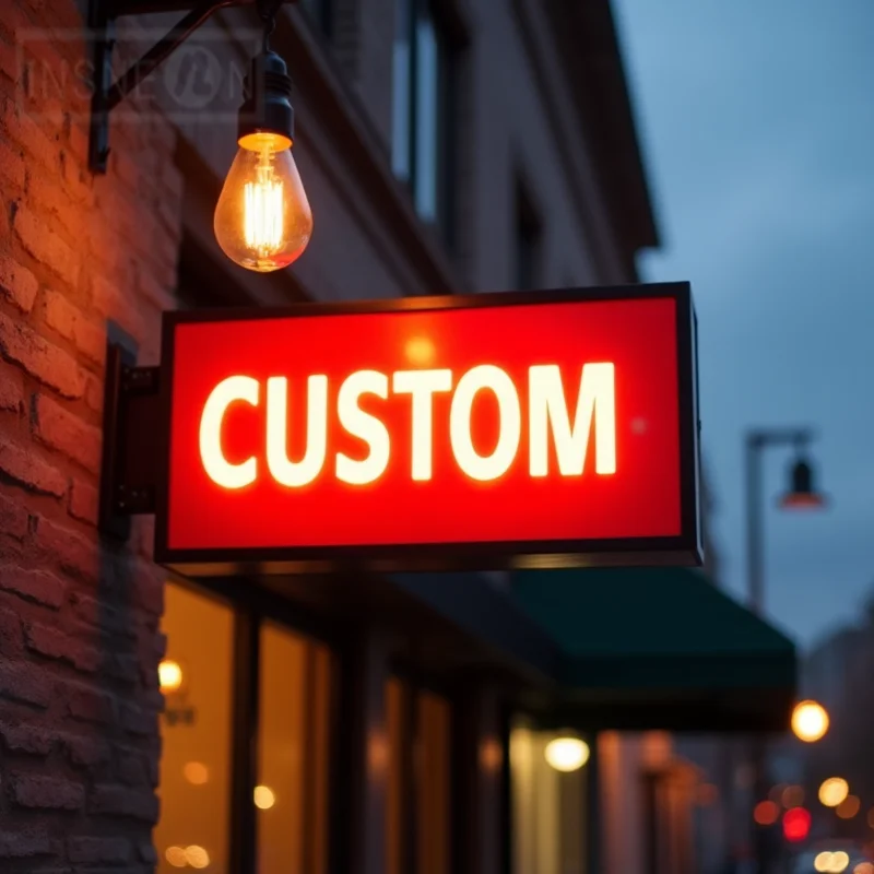 Waterproof LED Light Box Custom Outdoor Business Sign Acrylic Double Sided Storefront Signage Wall Mounted Display