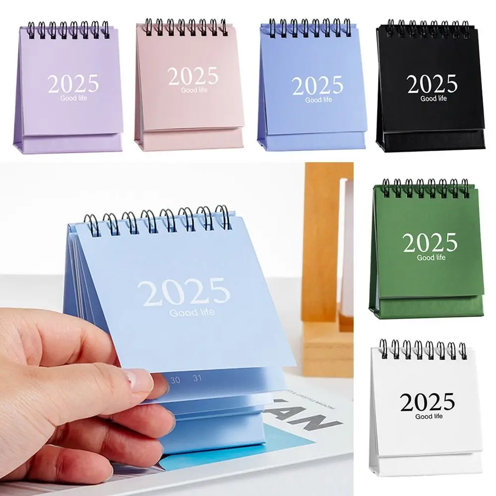 Calendário de Mesa, Simples, Portátil, Anual, Mensal, Planejador Diário, Bonito, Desktop, Presente de Natal, 2024.7-2025.12