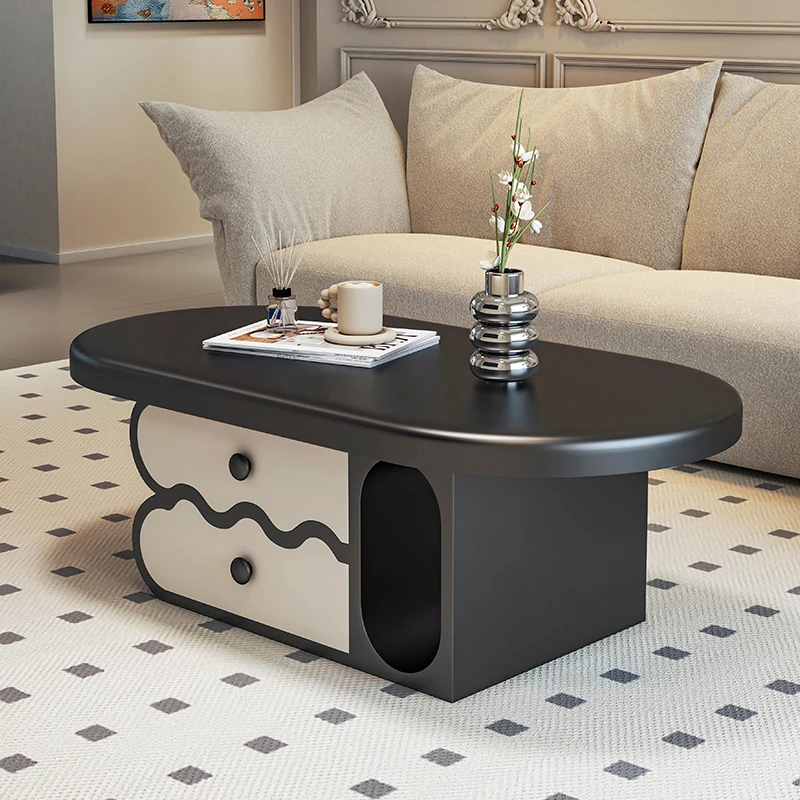 

French Design Coffee Table With Storage Trendy Modern Aesthetic Coffee Table Premium Trendy Table Basse Pour Salon Furniture