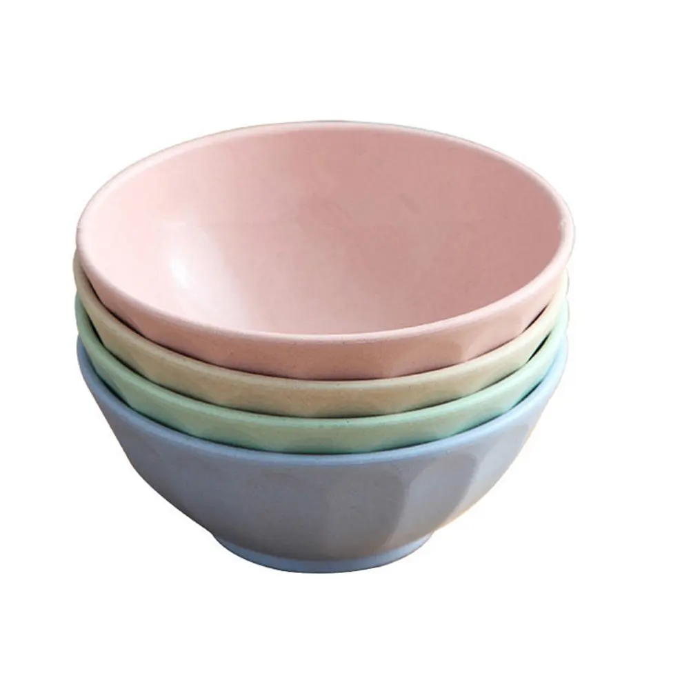 1Set Wheat Straw Bowls Set Eco Friendly Cut Resistant Instant Noodle Rice Salad Soup Bowls Safe Use Safe Tableware