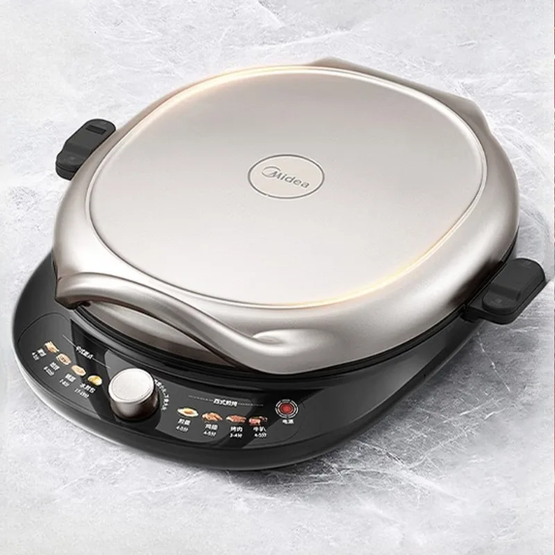 Midea Electric Griddle with Double-Sided Heating, Larger and Deeper Pancake Maker, Multi-functional Lifting Baking Pan